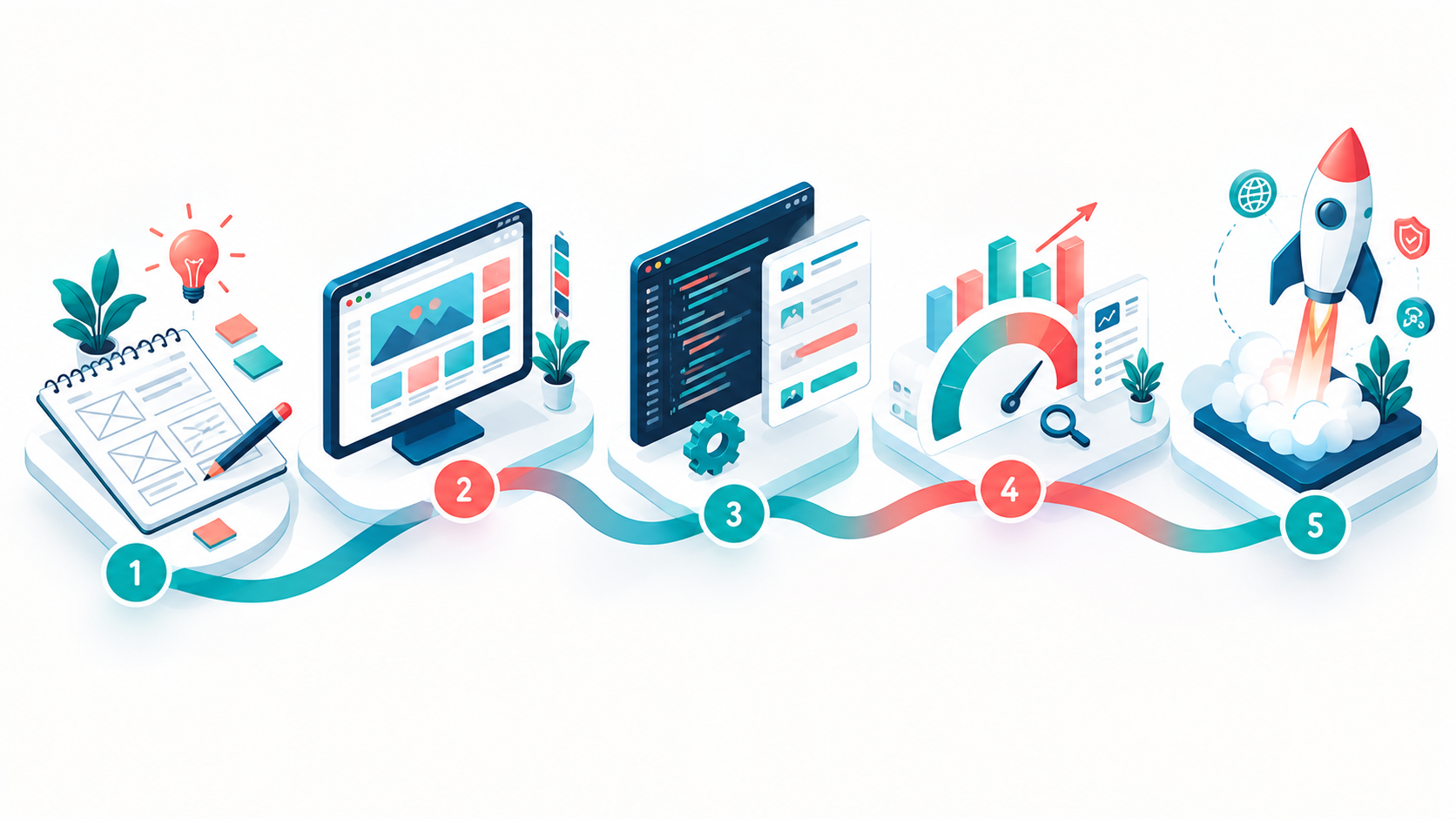 E-Rankers custom website build process from design to launch